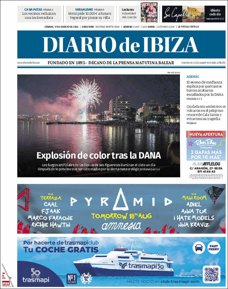 Portada de Diario de Ibiza (España)