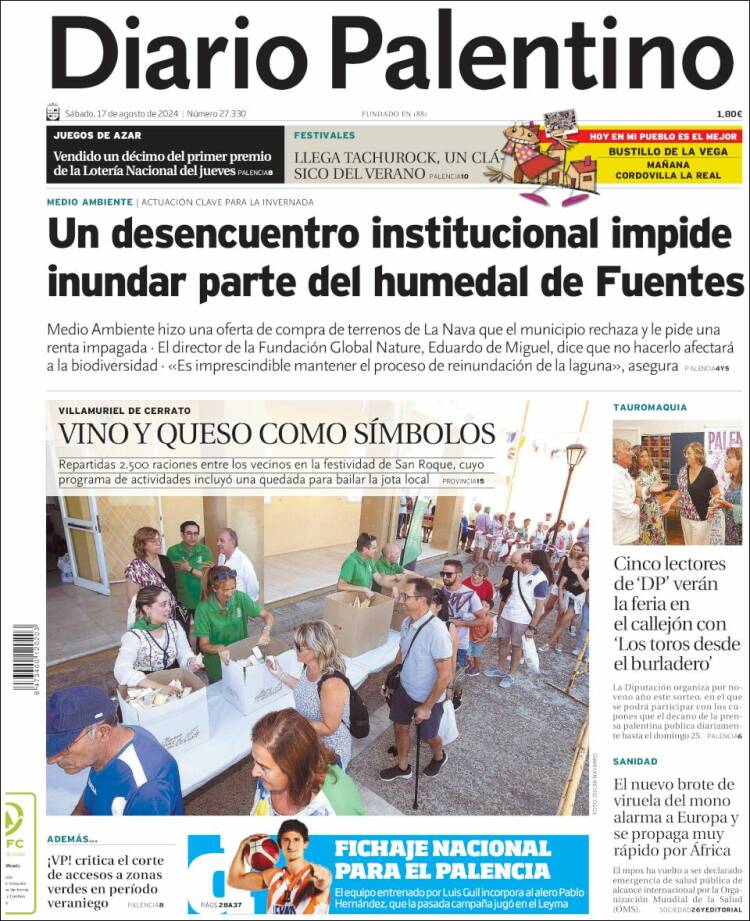 Portada de Diario Palentino (España)