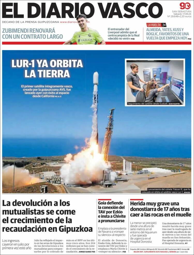 Portada de Diario Vasco (España)