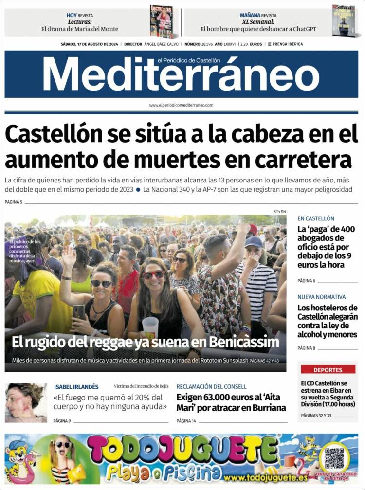 Portada de El Periódico Mediterraneo (España)