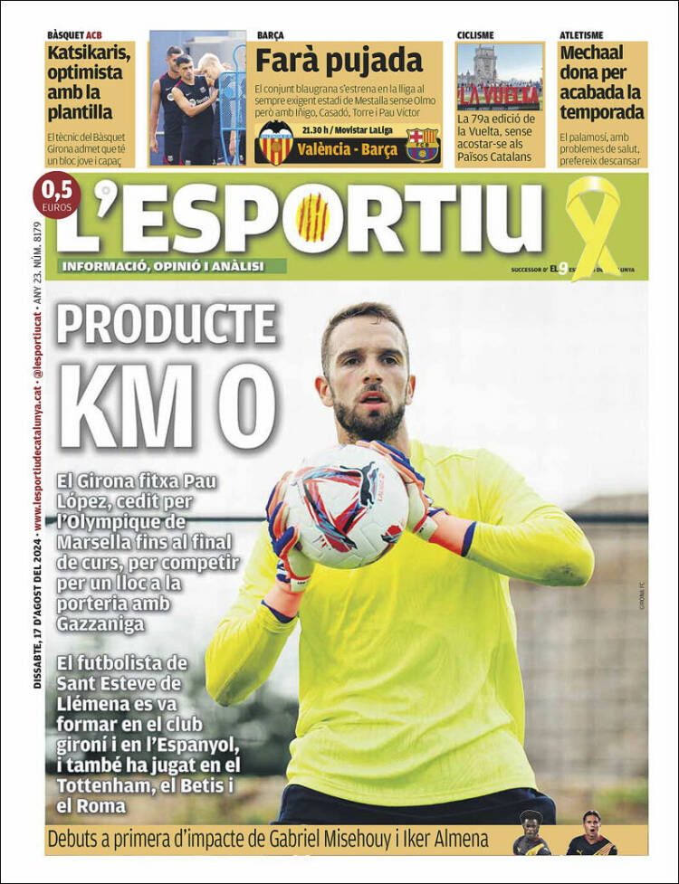 Portada de L'Esportiu : Girona (España)