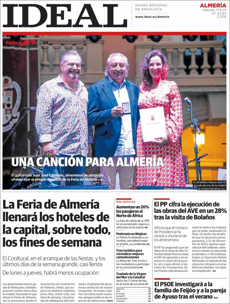 Portada de Ideal Almeria (España)