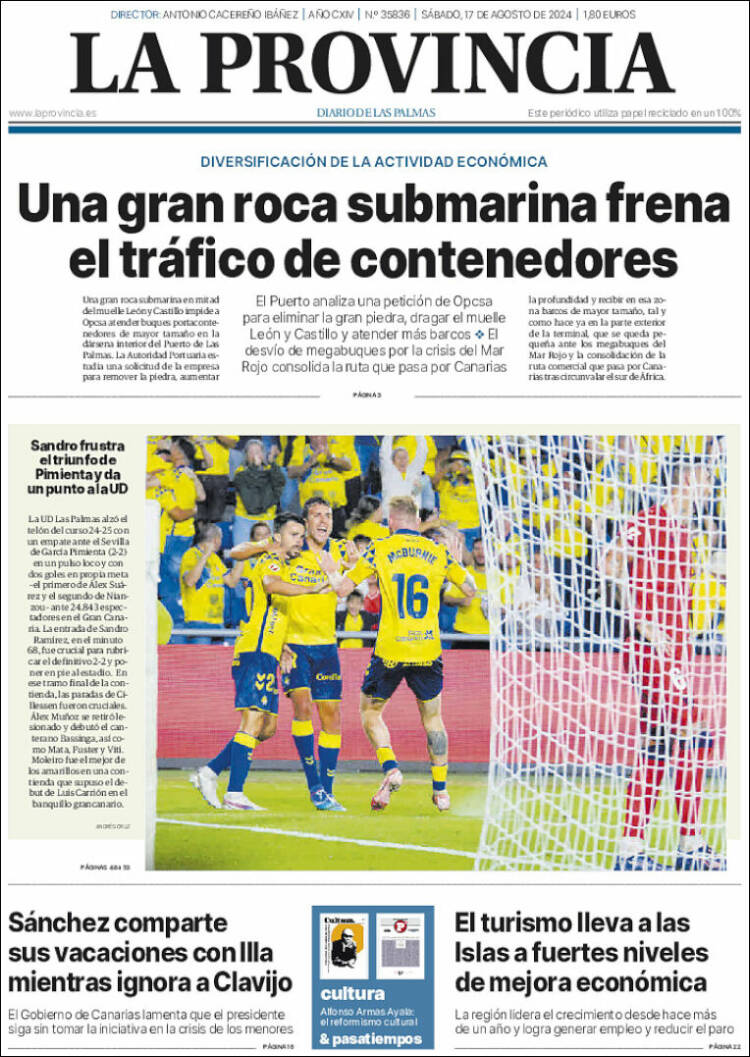 Portada de La Provincia (España)