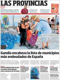 Portada de Las Provincias (España)