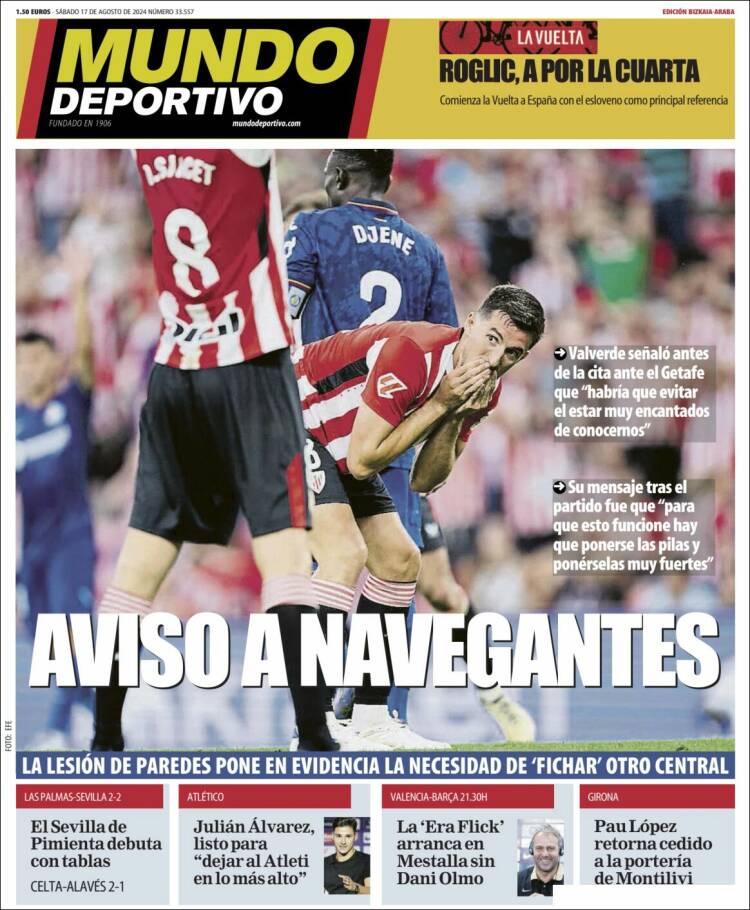 Portada de Mundo Deportivo Bizkaia (España)