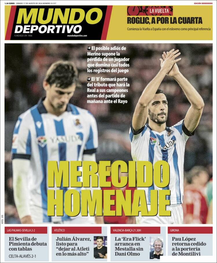 Portada de Mundo Deportivo Gipuzkoa (España)