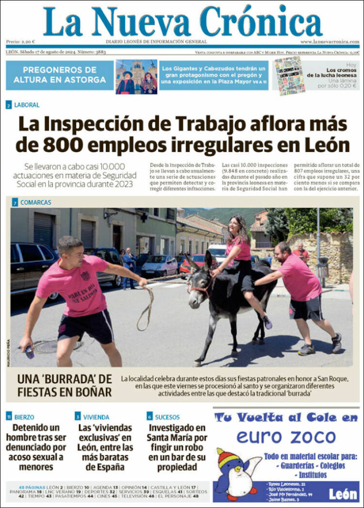 Portada de La Nueva Crónica (España)