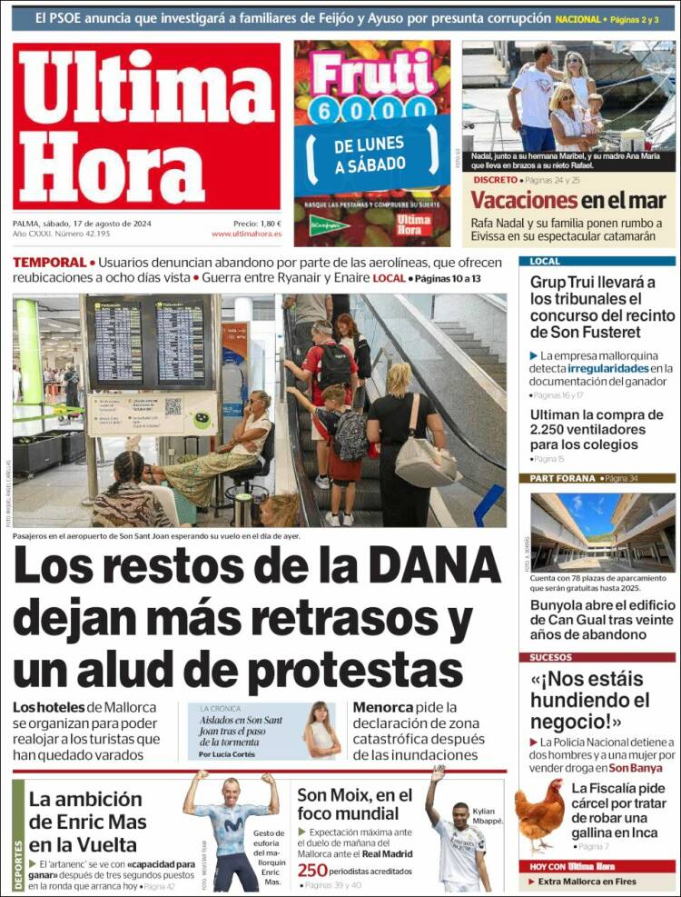 Portada de Última Hora (España)