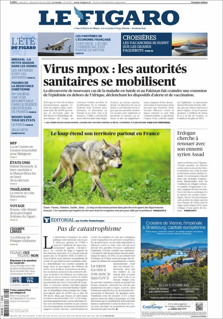 Portada de Le Figaro (Francia)