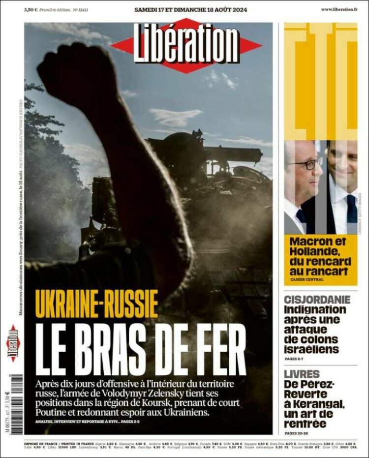 Portada de Libération (Francia)