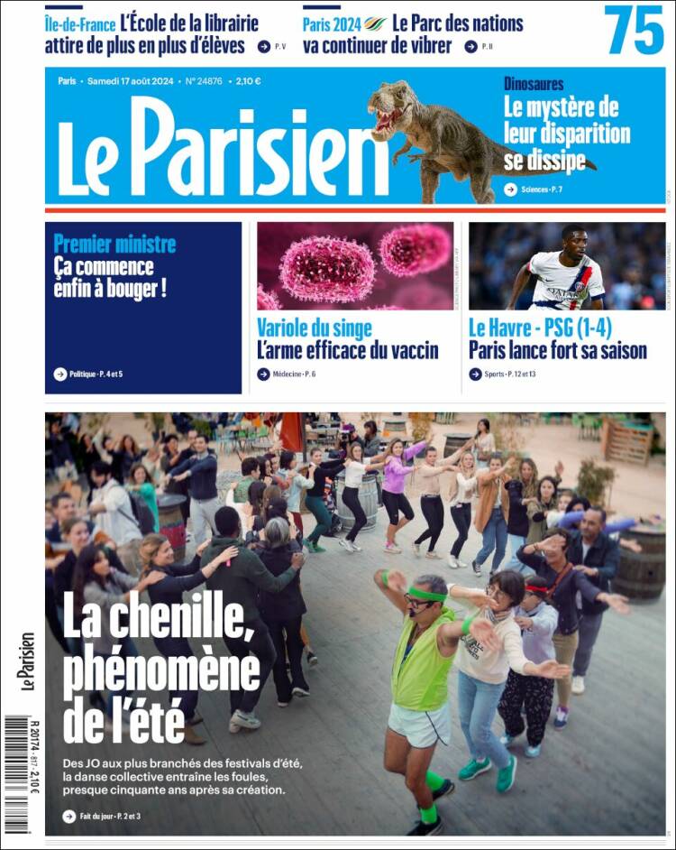 Portada de Le Parisien (Francia)