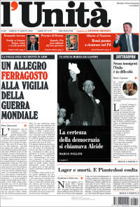 Portada de l'Unità (Italia)