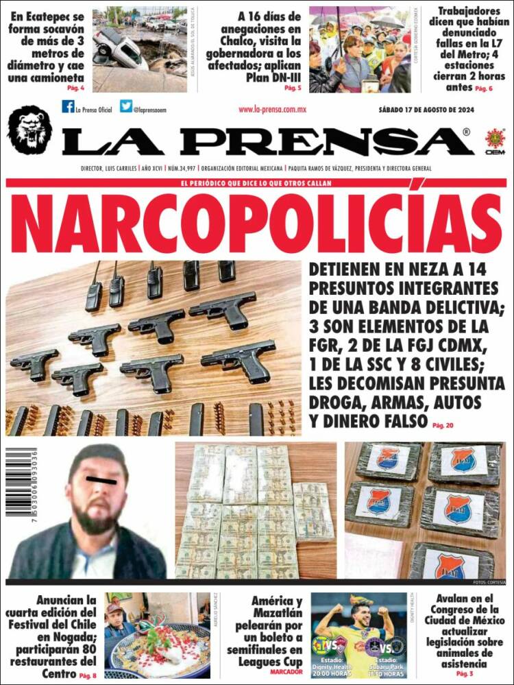 Portada de La Prensa (México)