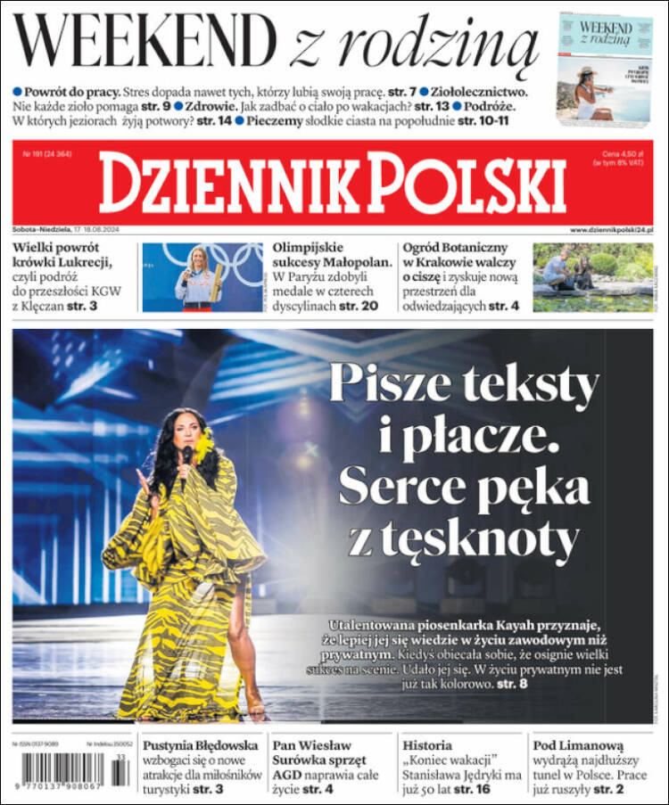 Portada de Dziennik (Polonia)