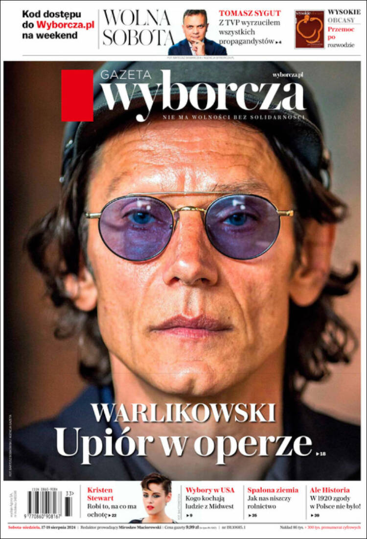 Portada de Gazeta Wyborcza (Polonia)