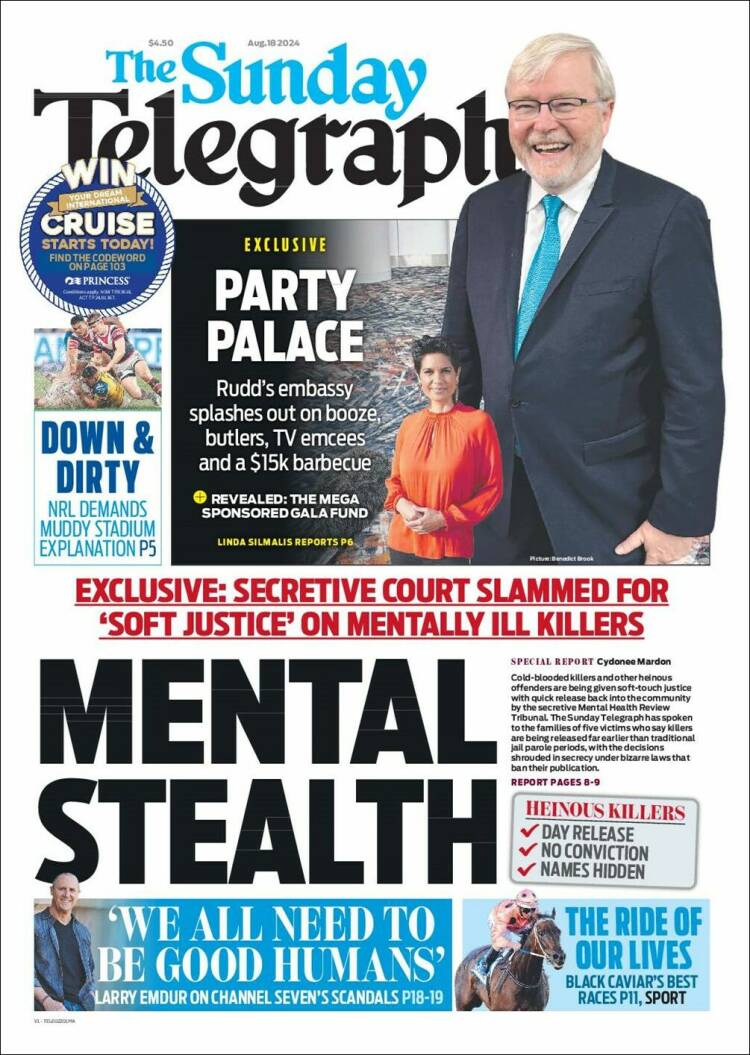 Portada de The Daily Telegraph (Australia)