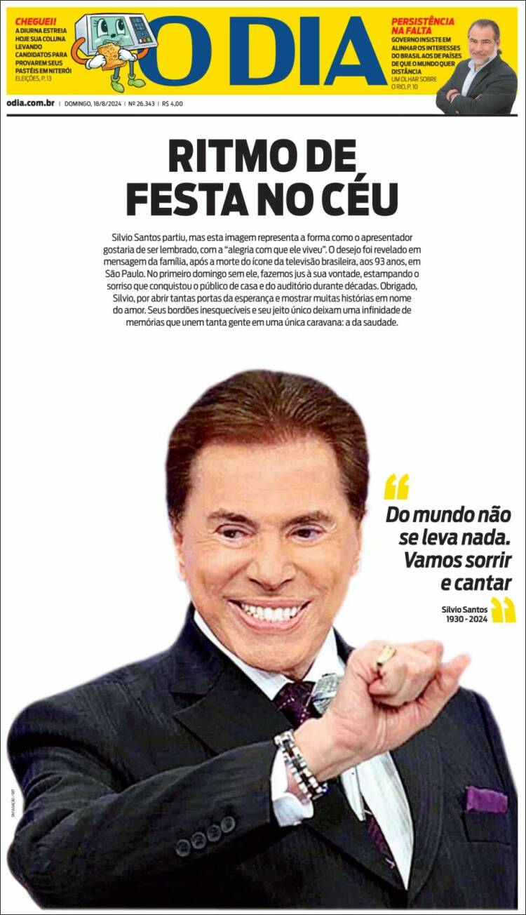 Portada de O Dia (Brasil)