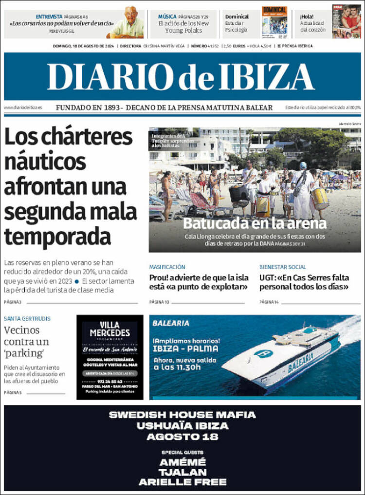 Portada de Diario de Ibiza (España)