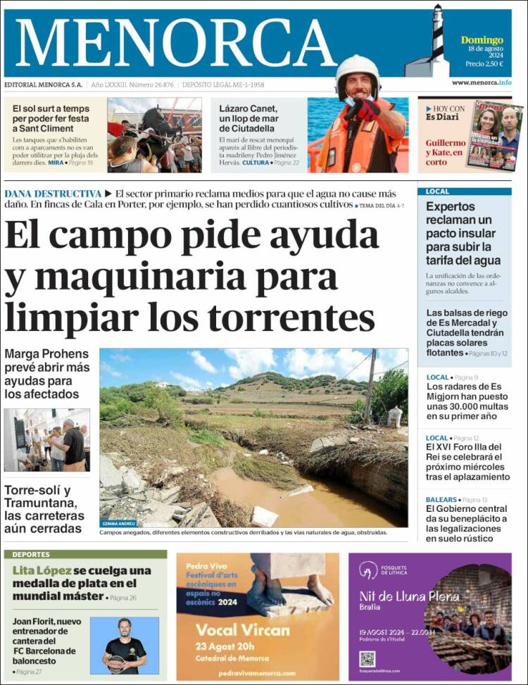 Portada de Menorca - Diario Insular (España)