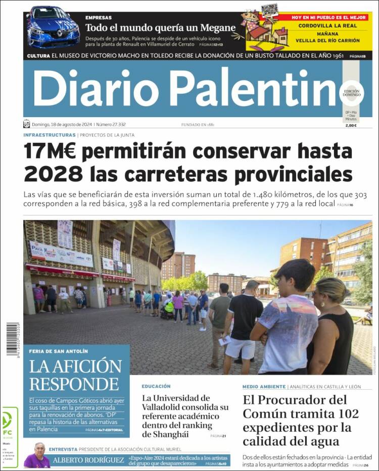 Portada de Diario Palentino (España)