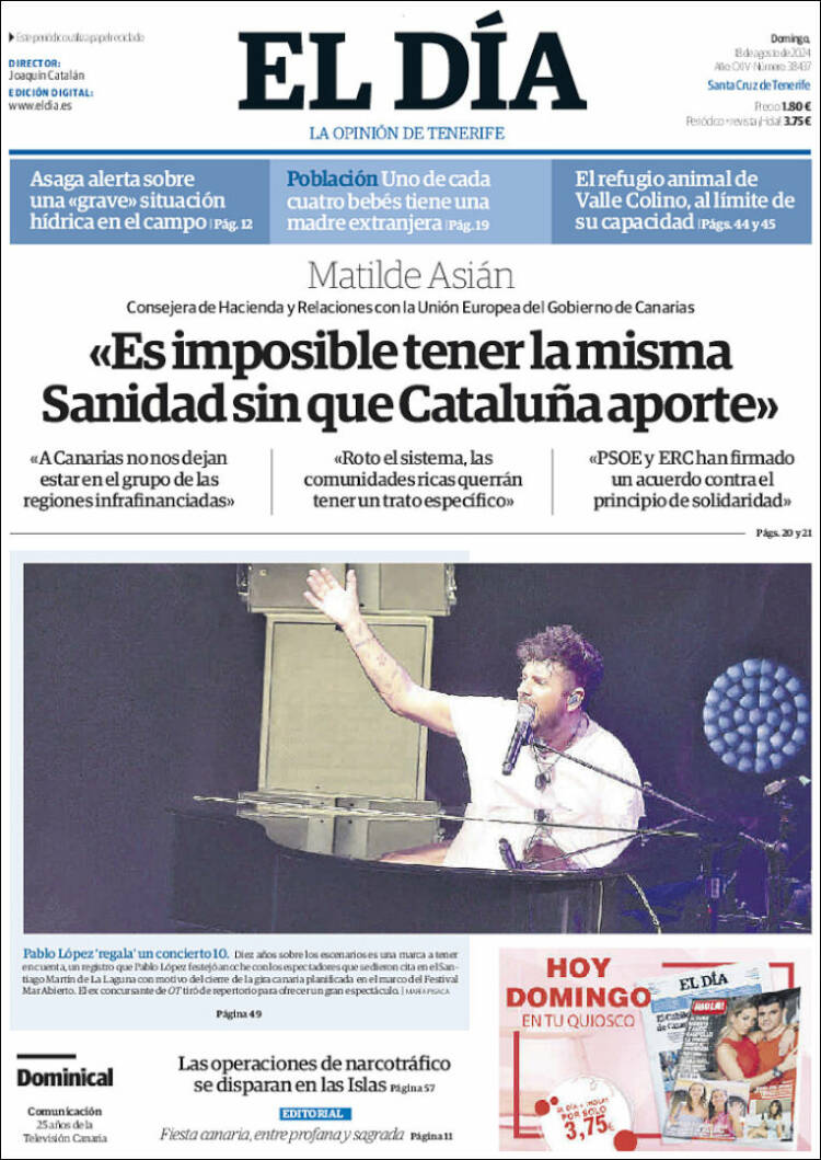 Portada de El Día (España)