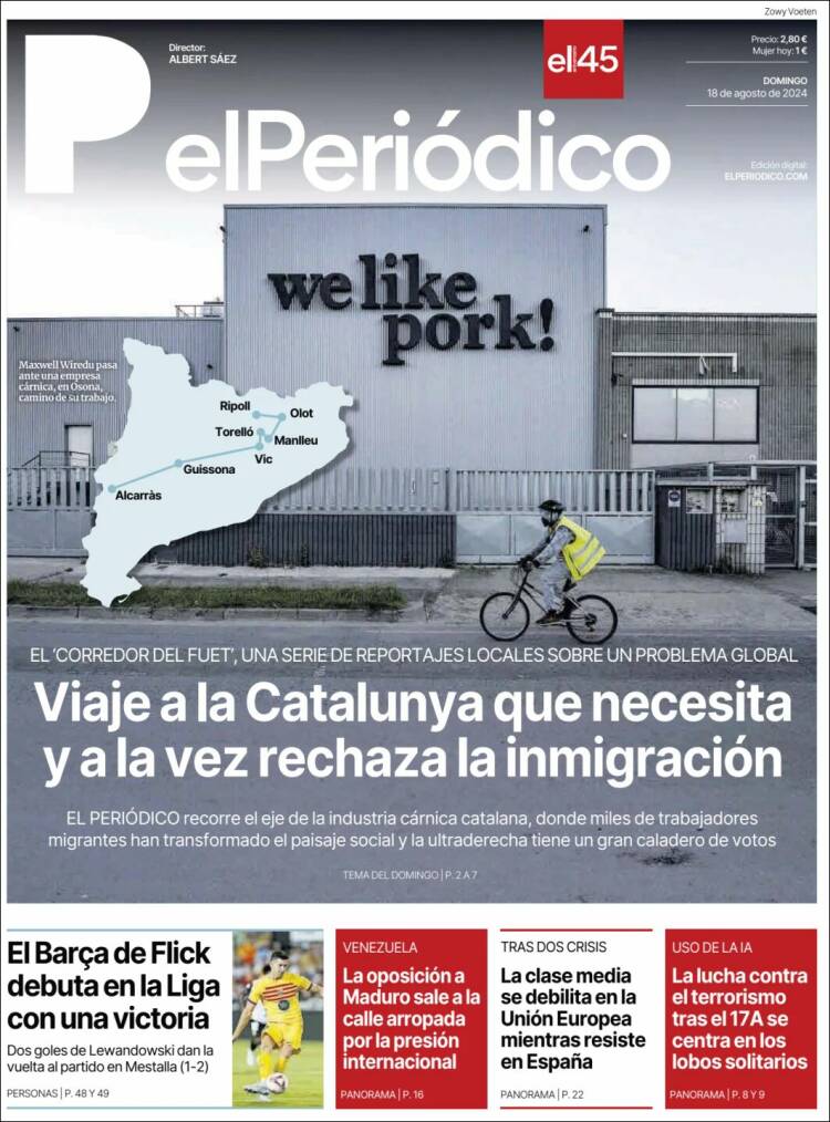 Portada de El Periódico (España)