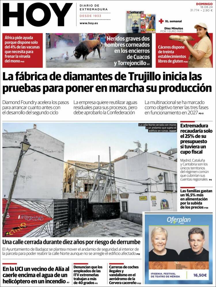 Portada de Hoy - Caceres (España)