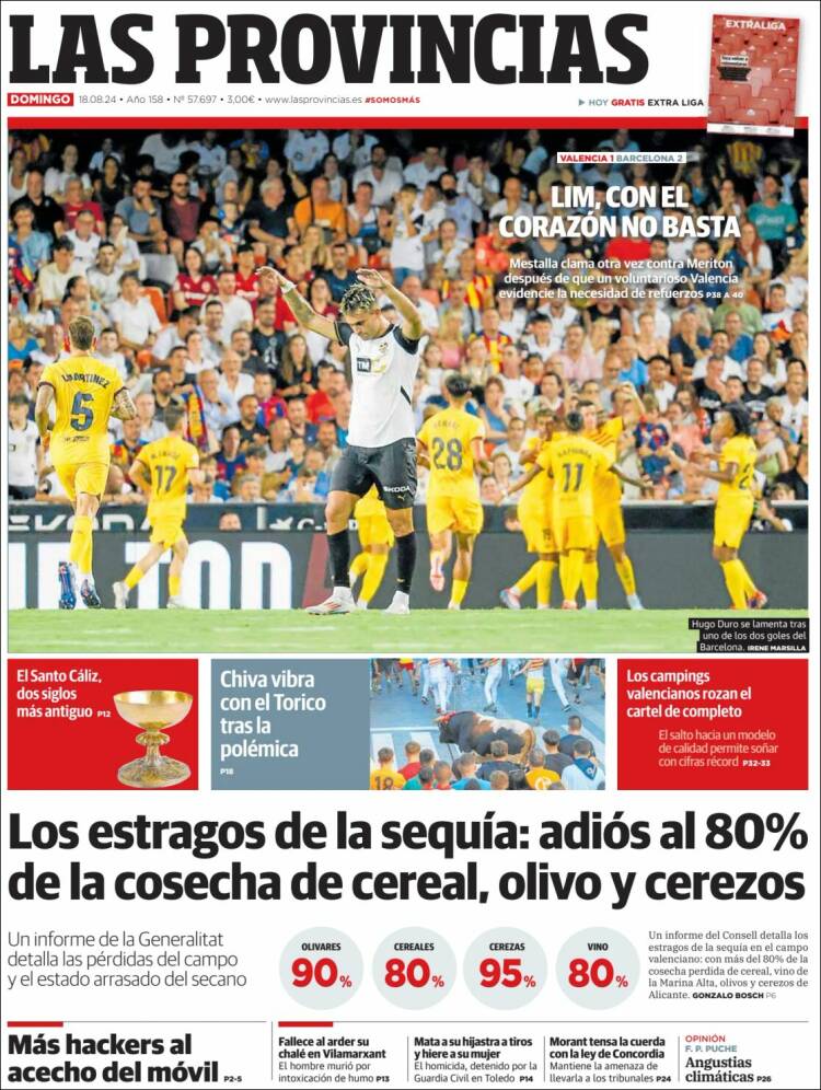 Portada de Las Provincias (España)