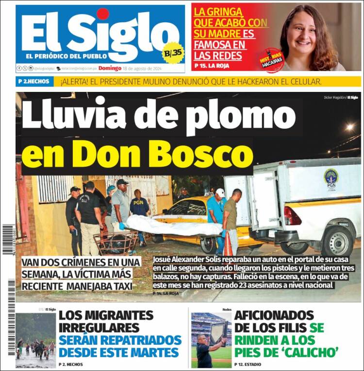 Portada de El Siglo (Panam&aacute;)