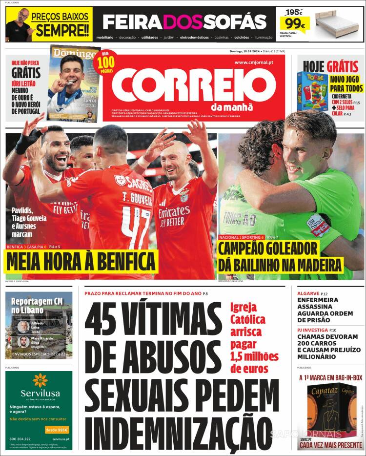 Portada de Correio da Manhã (Portugal)