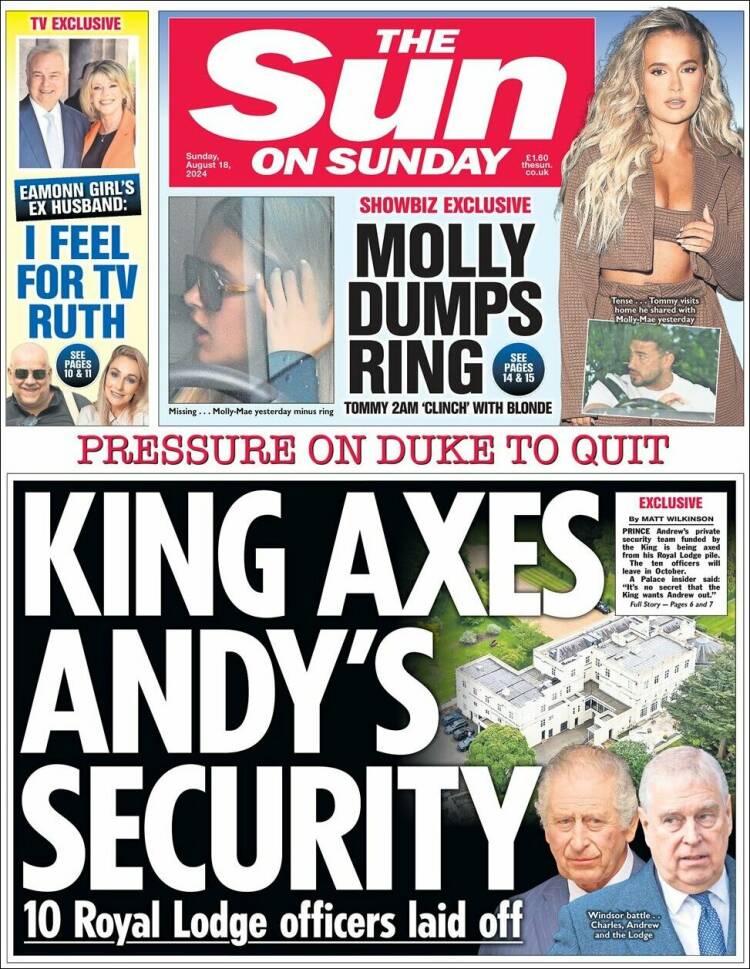 Portada de The Sun (Reino Unido)