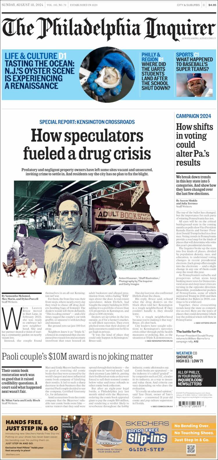 Portada de Philadelphia Inquirer (USA)