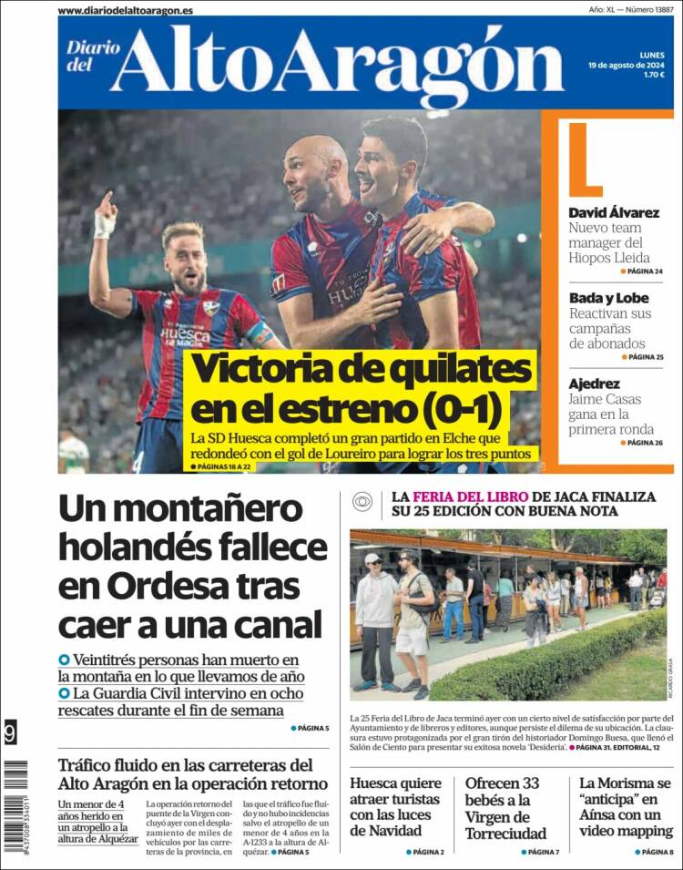 Portada de Diario del AltoAragón (España)