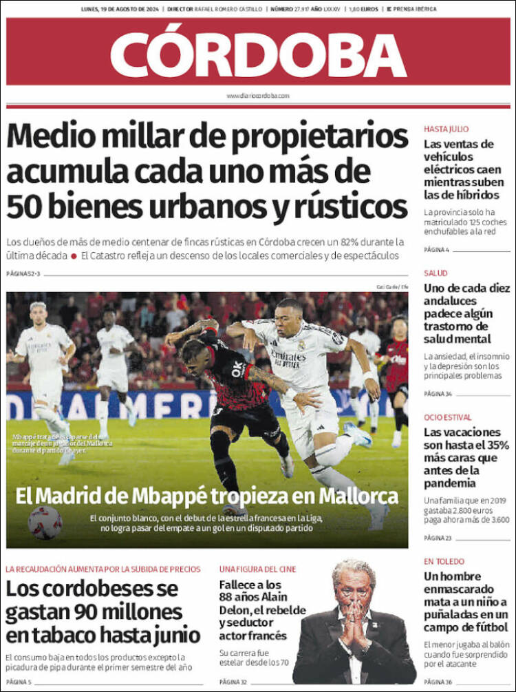 Portada de Diario de Córdoba (España)