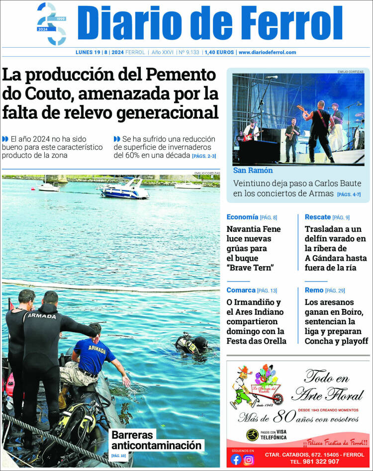 Portada de Diario de Ferrol (España)