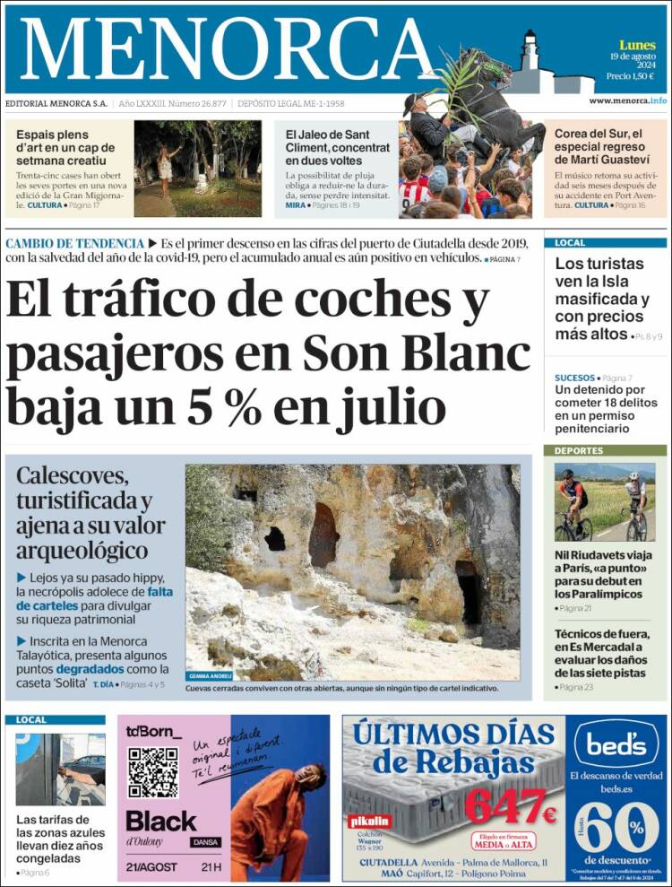 Portada de Menorca - Diario Insular (España)