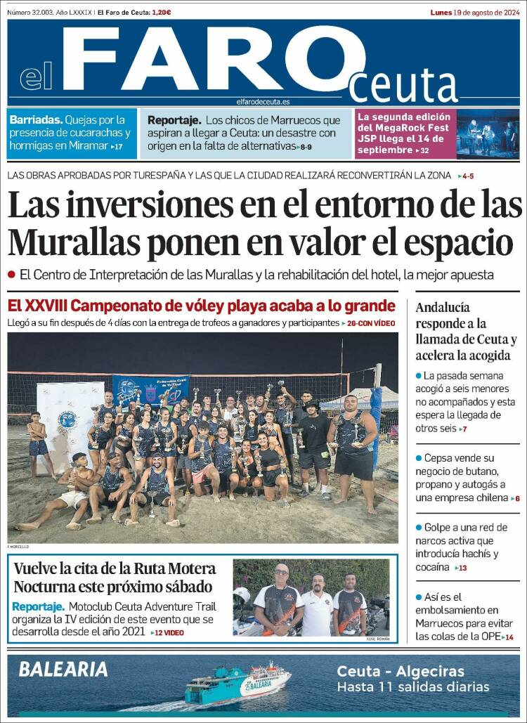 Portada de El Faro de Ceuta (España)