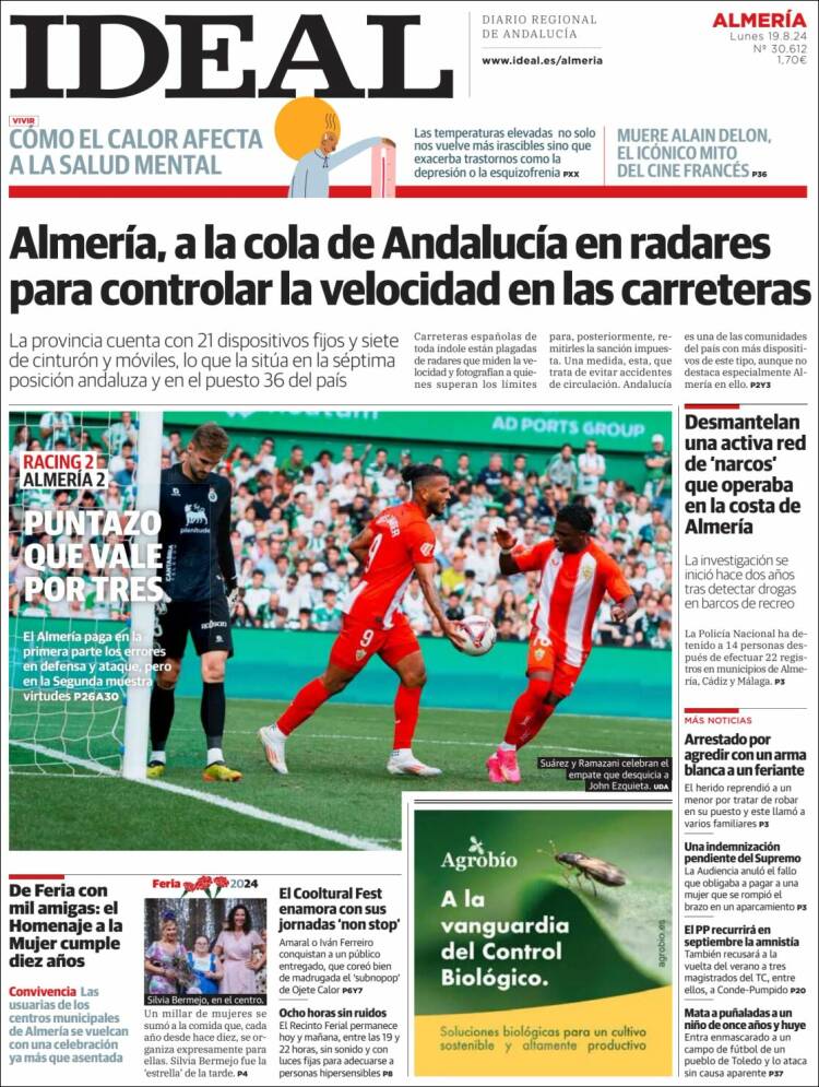 Portada de Ideal Almeria (España)