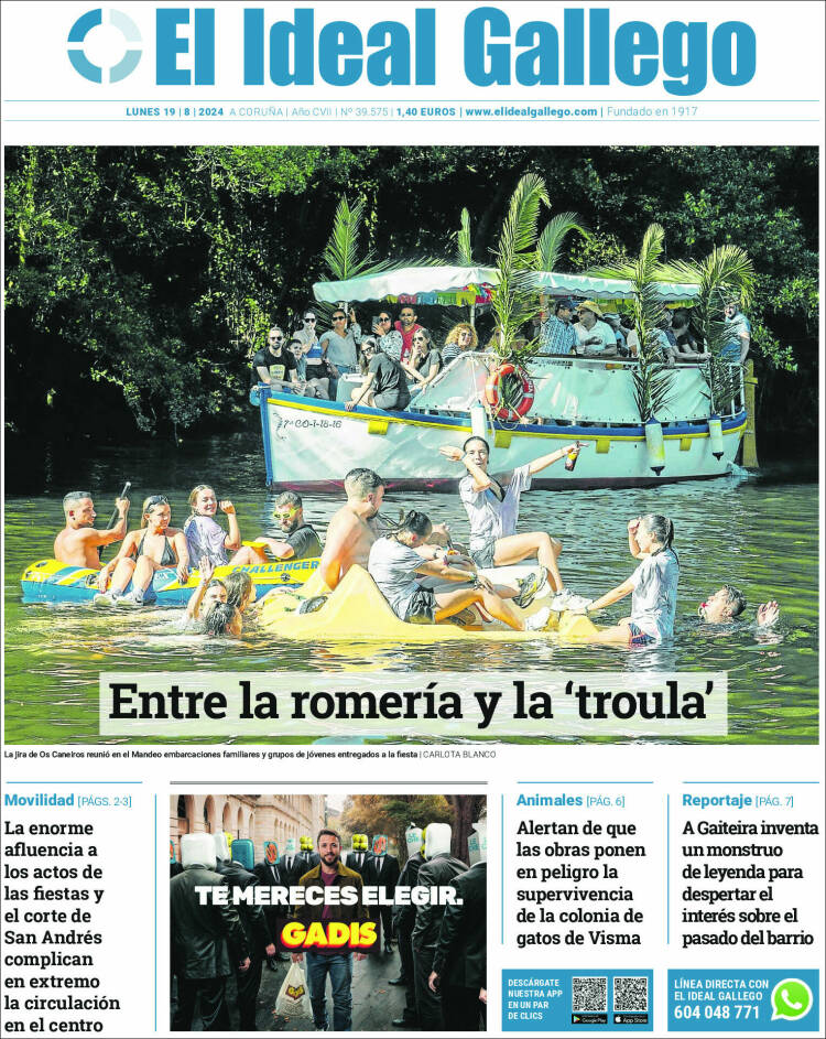 Portada de El Ideal Gallego (España)