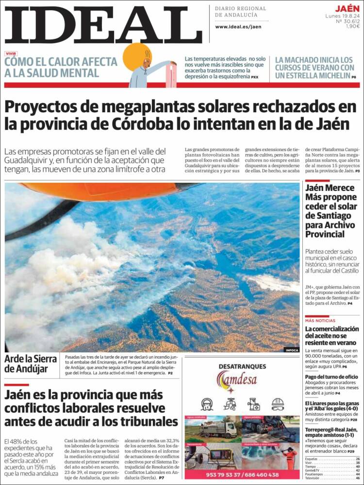 Portada de El Ideal de Jaén (España)
