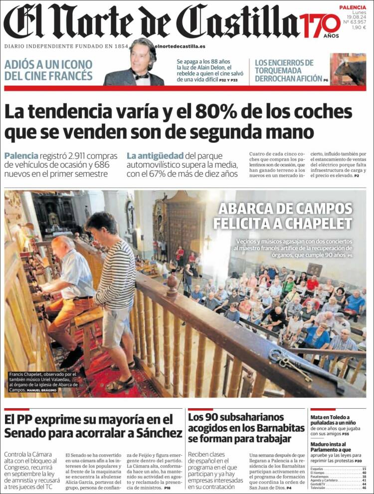 Portada de Norte de Castilla - Palencia (España)