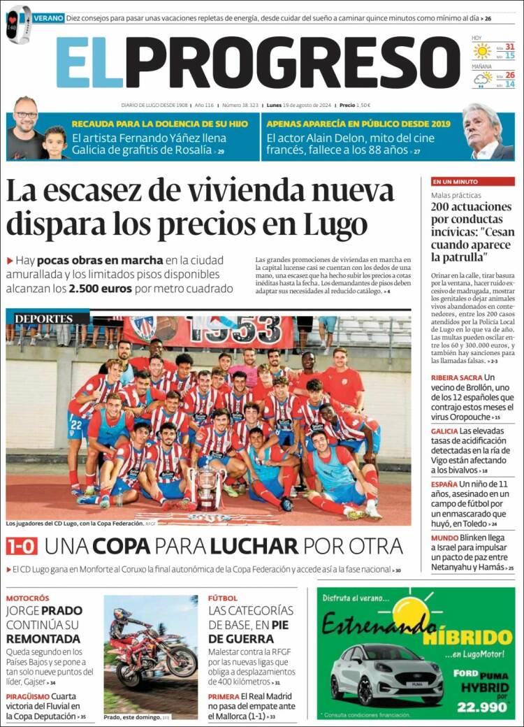 Portada de El Progreso (España)