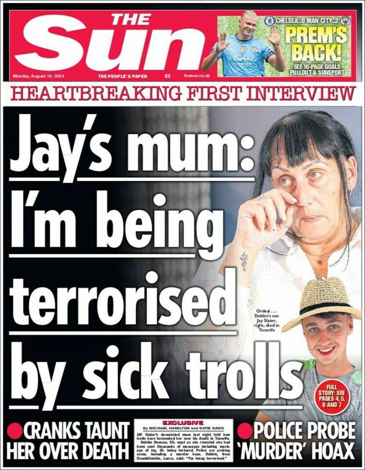 Portada de The Sun (Reino Unido)