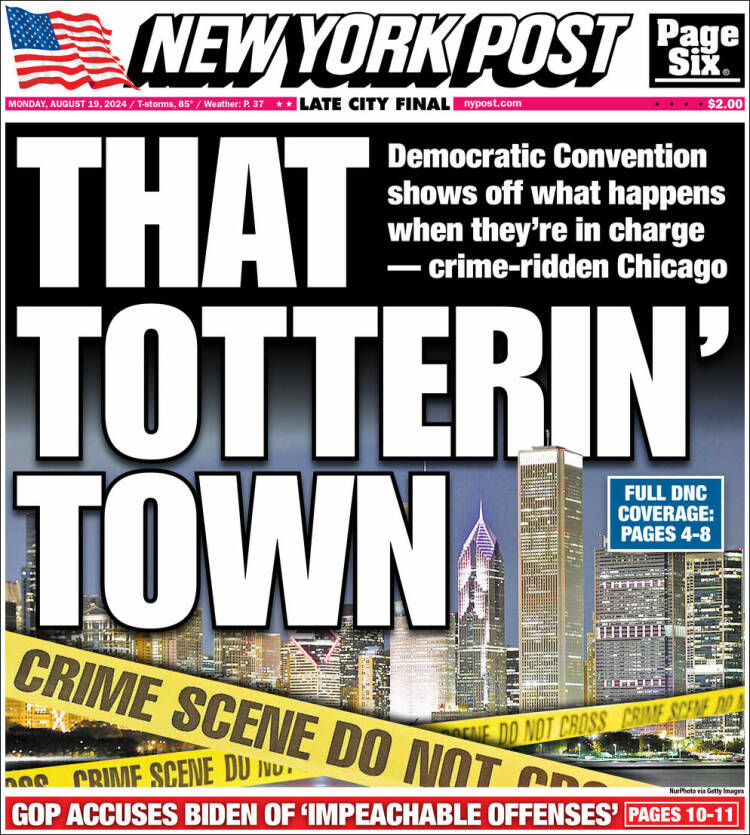 Portada de New York Post (USA)