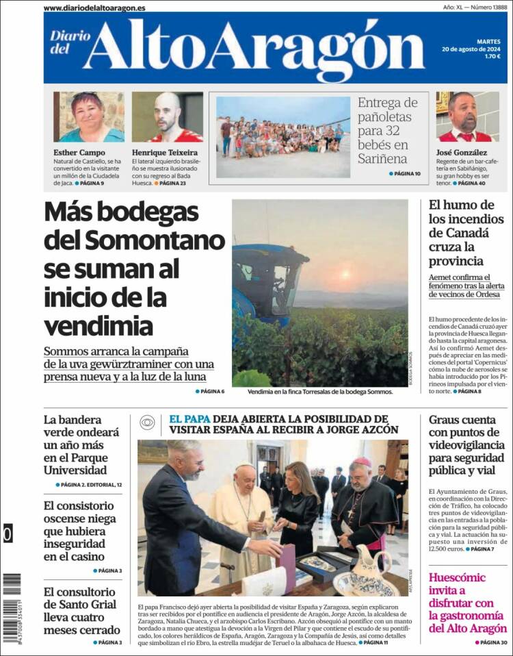 Portada de Diario del AltoAragón (España)