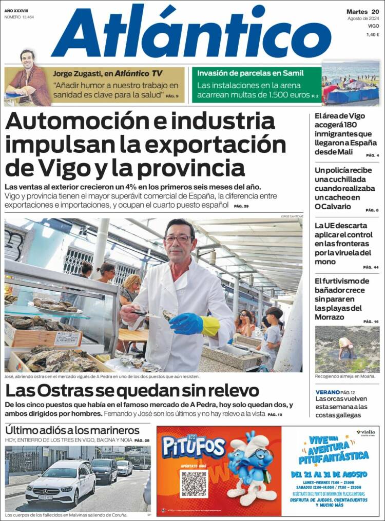 Portada de Atlántico Diario (España)
