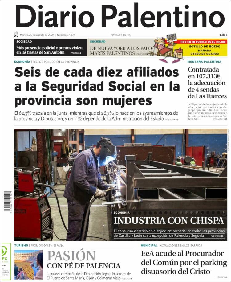 Portada de Diario Palentino (España)
