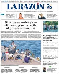 Portada de La Razón (España)