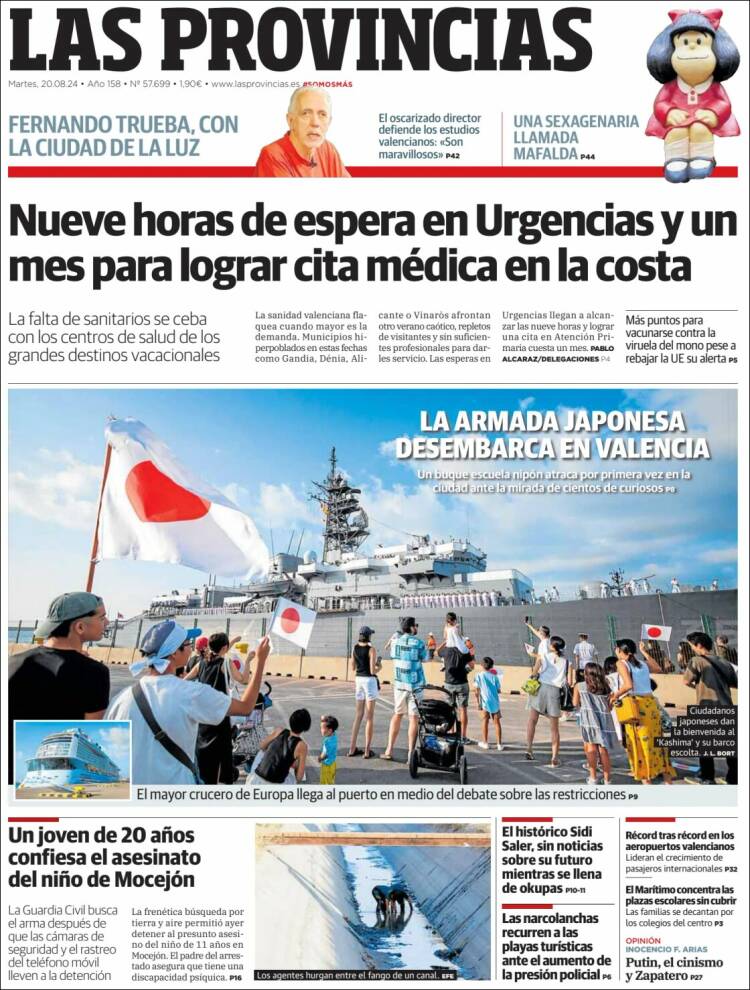Portada de Las Provincias (España)