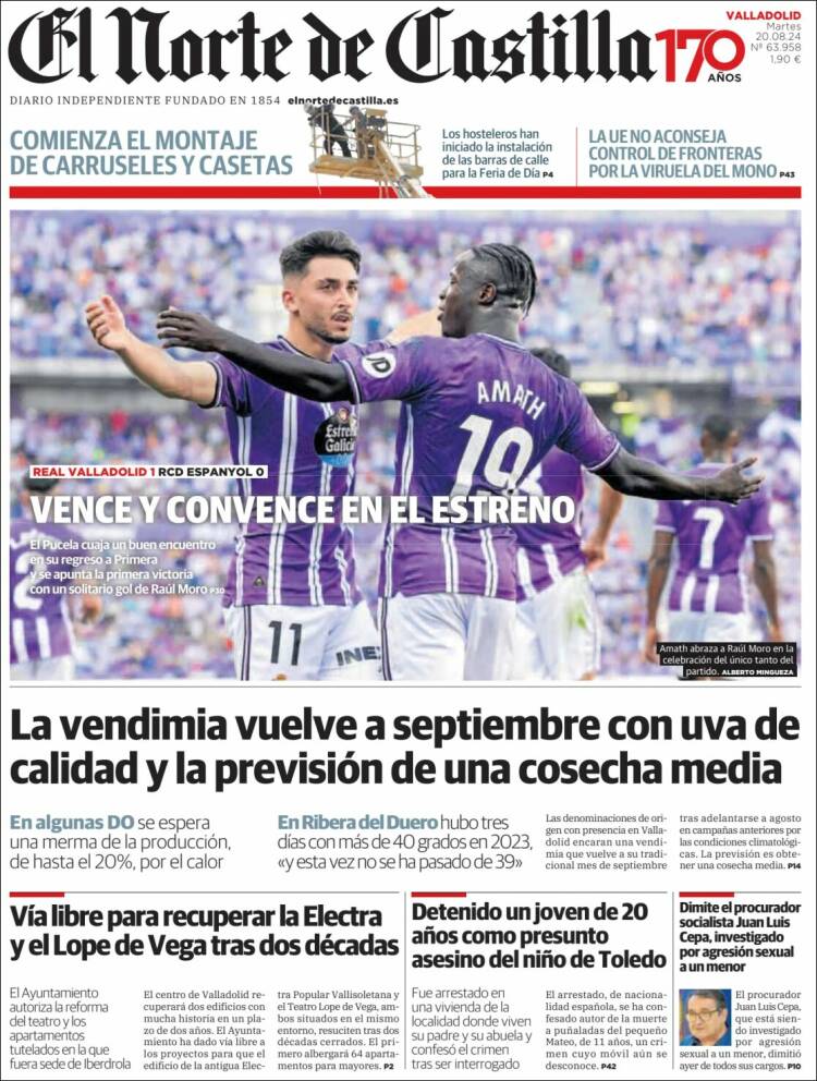 Portada de Norte de Castilla - Valladolid (España)